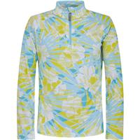 Spyder Surface Zip T-Neck - Girl's - Taxi Island