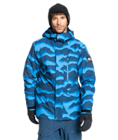Quiksilver Mission Printed Jacket - Men's - Insignia Blue Cloud Mountain (BSN2)