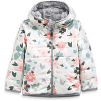 The North Face Reversible Mossbud Swirl Hooded Jacket - Toddler - Gardenia White Polka Dot Floral Print