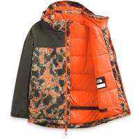 The North Face Snowquest Plus Insulated Jacket - Youth - Power Orange Marble Camo Print
