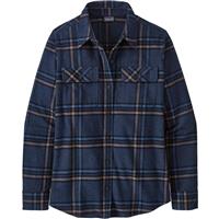 Patagonia L/S Organic Cotton Midweight Fjord Flannel Shirt - Women's - Tundra / New Navy (TUNE)