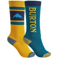 Burton Weekend Midweight Sock 2-Pack - Youth - Celestial Blue / Cadmium Yellow