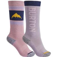 Burton Weekend Midweight Sock 2-Pack - Youth - Orchid Bouquet / Foxglove Violet