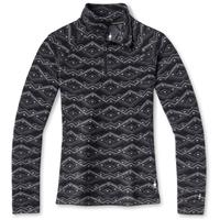 Smartwool Classic Thermal Merino Base Layer Pattern 1/4 Zip - Women's - Black Mountain Fairisle