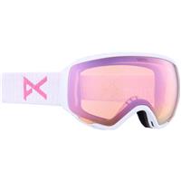 Anon WM1 Goggle + Bonus Lens + MFI Face Mask - White Frame w/ Perc. Cloudy Pink + Perc. Variable Blue Lenses (19176105102)