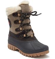 Cougar Cozy Lace-up Winter Boots - Women's - Black / Taupe