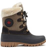 Cougar Cozy Lace-up Winter Boots - Women's - Black / Taupe
