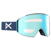 Anon M4 Goggle Cylindrical + Bonus Lens + MFI Face Mask - Nightfall Frame w/ Perc Vari Blue + Perc Cldy Pink Lenses (20354105402)