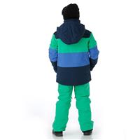 Burton Symbol Jacket - Boy's - Dress Blue / Galaxy Green / Amparo Blue