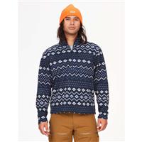 Marmot Heavyweight Drop Line Printed 1/2 Zip - Men's - Arctic Navy Diamond