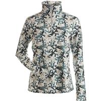 Nils Summit T-Neck Base Layer Top - Women's - Aloe Summit Print