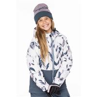 686 Athena Insulated Jacket - Girl's - White Herringbn Colorblock