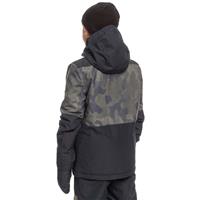 Quiksilver Mission Printed Block Jacket - Boy's - True Black Fade Out Camo (KVJ2)