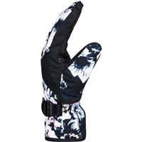 Roxy Jetty Girl Gloves - Girl's - True Black Black Flowers (KVJ1)