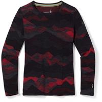 Smartwool Classic Thermal Merino Base Layer Pattern Crew - Boy's - Rhythmic Red Mountain Scape