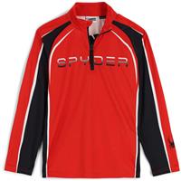 Spyder Downhill Zip T-Neck - Boy's - Volcano