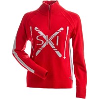 Nils Cross Country 1/4 Zip Sweater - Women's - Red