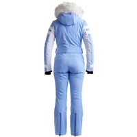 Nils Deer Valley Stretch Faux Fur One Piece Suit - Women's - Cornflower / White