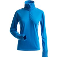 Nils Hollister 1/4 Zip T Neck - Women's - Ocean Blue