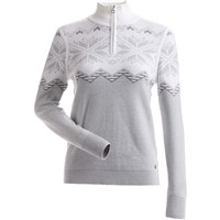 Nils Snowflake 1/4 Zip Sweater - Women's - Silver / White