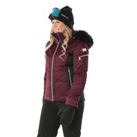 Nils St Anton Faux Fur Jacket - Women's - Plum / Black