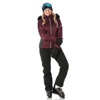 Nils St Anton Faux Fur Jacket - Women's - Plum / Black