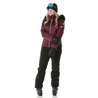 Nils St Anton Faux Fur Jacket - Women's - Plum / Black