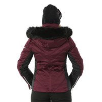 Nils St Anton Faux Fur Jacket - Women's - Plum / Black