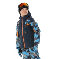 Spyder Leader Jacket - Boy's - Camouflage Aether Blue