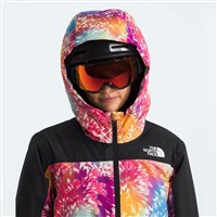 The North Face Freedom Insulated Jacket - Girl's - Radiant Poppy Blowing Wind Print