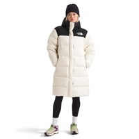 The North Face Nuptse Parka - Women's - White Dune / TNF Black