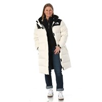 The North Face Nuptse Parka - Women's - White Dune / TNF Black