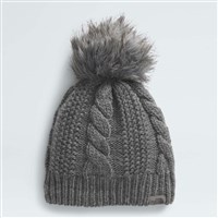 The North Face Oh Mega Fur Pom Lined Beanie - Women's - TNF Medium Grey Heather