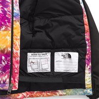 The North Face Freedom Insulated Jacket - Youth - Radiant Poppy Blowing Wind Print