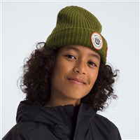 The North Face Salty Lined Beanie - Youth - Forest Olive / Smokey The Bear Patch