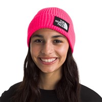 The North Face TNF Box Logo Cuffed Beanie - Youth - Radiant Poppy