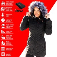 ActionHeat Philadelphia Eagles 5V Long Puffer Battery Heated Jacket - Women's - Black