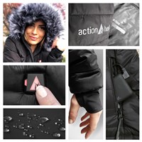 ActionHeat Philadelphia Eagles 5V Long Puffer Battery Heated Jacket - Women's - Black