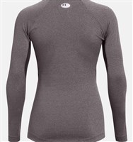 Under Armour ColdGear Authentics Crew - Women's - Charcoal Light Heather / Black