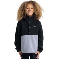 Burton Cinder Fleece Anorak - Kid's - True Black / Gray Heather