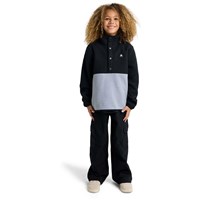 Burton Cinder Fleece Anorak - Kid's - True Black / Gray Heather