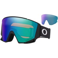Oakley Flow M Matte White Goggle - Matte Black Frame w/ Prizm Sapphire & Prizm Iced Lenses (OO7147-01)