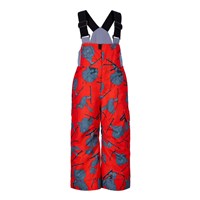 Obermeyer Volt Print Bib Pant - Boy's - Daffy Dayz / Red