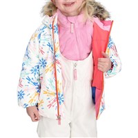 Obermeyer Ashor Jacket w/Faux Fur - Girl's - Skiflake / Multi