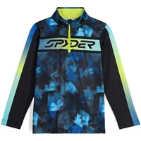 Spyder Jacobs 1/2 Zip - Boy's - Cobalt Block Camo