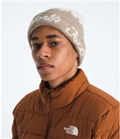 The North Face Cabin Mountainscape Beanie - Mushroom Grey / White Dune