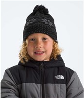 The North Face Cabin Ski Tuke Hat - Youth - TNF Black Jacquard