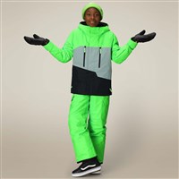 686 Geo Insulated Jacket - Boy's - Borealis Green Colorblock - FULL