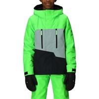 686 Geo Insulated Jacket - Boy's - Borealis Green Colorblock - FRONT