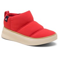 Sorel Out N About IV Mini Puffy Boot - Women's - Bright Red / Honey White - angle outside